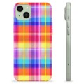 Coque iPhone 15 Plus en TPU - Chemise en Flanelle