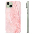 Coque iPhone 15 Plus en TPU - Marbre Rose