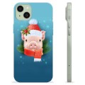 Coque iPhone 15 Plus en TPU - Cochonnet d'Hiver