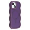 Coque hybride magnétique iPhone 15 Plus/14 Plus bord d'onde - Violete