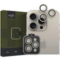 Protecteur d'Objectif iPhone 15 Pro/15 Pro Max Hofi Camring Pro+ - Titan / Bord Noir
