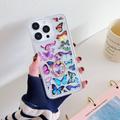Coque iPhone 15 Pro en TPU Papillon avec support d'anneau - coloré