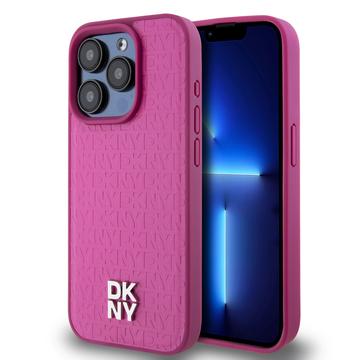 Coque iPhone 15 Pro DKNY Repeat Pattern Stack Logo - Compatible MagSafe - Rose