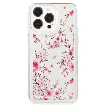 Coque iPhone 15 Pro en TPU Fashion - Fleurs roses