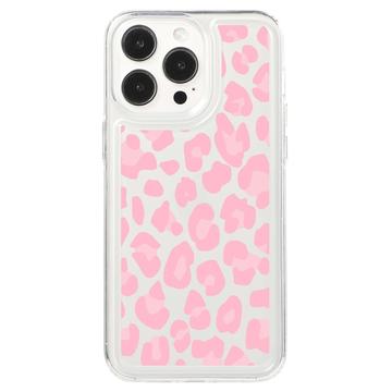 Coque iPhone 15 Pro en TPU Fashion - Léopard rose