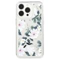 Coque iPhone 15 Pro en TPU Fashion - Fleurs blanches