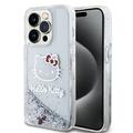 Coque iPhone 15 Pro Hello Kitty Liquid Glitter Charms - Transparente