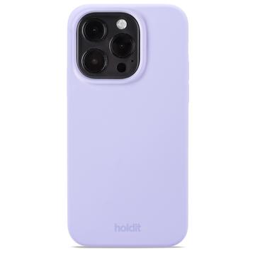 Coque iPhone 15 Pro en Silicone Holdit - Lavande