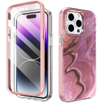 Coque hybride protection 360 iPhone 15 Pro Max Ahastyle WE13 - Marbre violet