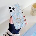 Coque iPhone 15 Pro Max en TPU Papillon avec support d'anneau - Bleu clair