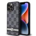 Coque iPhone 15 Pro Max DKNY Motif à carreaux et rayures