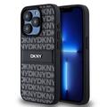 Coque iPhone 15 Pro Max DKNY Repeat Pattern Tonal Stripe - Noir