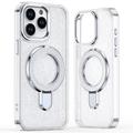 Coque hybride pailletée iPhone 15 Pro Max avec Kickstand - Compatible MagSafe - Transparent