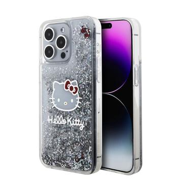 Coque iPhone 15 Pro Max Hello Kitty Liquid Glitter Charms - Transparente