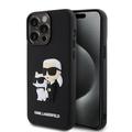 iPhone 15 Pro Max Karl Lagerfeld 3D Rubber Karl & Choupette NFT Case - Noir
