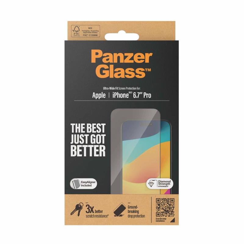 Panzerglass Protection d'écran Classic Fit iPhone 15 Pro Max