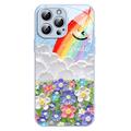 Coque hybride iPhone 15 Pro Max Sourire et arc-en-ciel