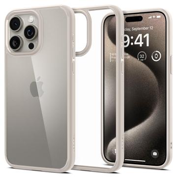 Coque iPhone 15 Pro Max Spigen Ultra Hybrid - Titane naturel