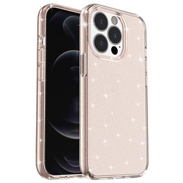 Coque Hybride iPhone 15 Pro Max - Série Stylish Glitter - Gold