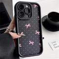 Coque TPU antichoc iPhone 15 Pro Max avec bords surélevés - Noire / Noeud à pois