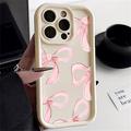 Coque TPU antichoc élégante iPhone 15 Pro Max avec bords relevés - Blanche / Gros nœud