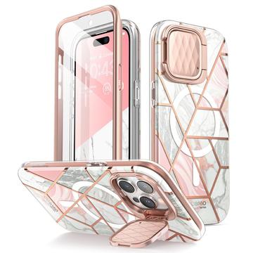 Coque hybride Supcase Cosmo Mag pour iPhone 15 Pro Max - Marbre rose