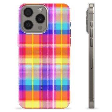 Coque iPhone 15 Pro Max en TPU - Chemise en Flanelle