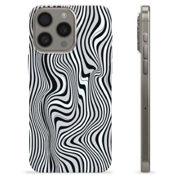 Coque iPhone 15 Pro Max en TPU - Zèbre Hypnotisant