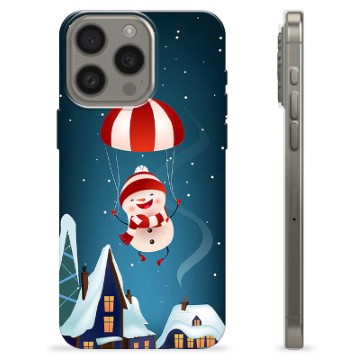 Coque iPhone 15 Pro Max en TPU - Bonhomme de Neige