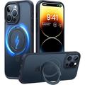 Coque iPhone 15 Pro Max Torras Upro Ostand Matte - Compatible MagSafe - Noire