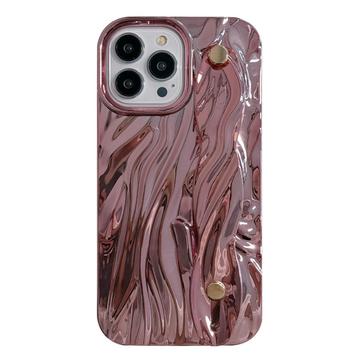 Coque iPhone 15 Pro Max en TPU électrolytique froissé - Rose