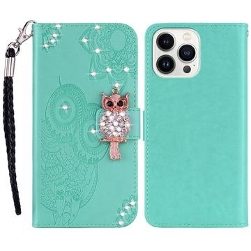 Etui iPhone 15 Pro Hibou Strass