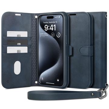 Étui Portefeuille iPhone 15 Pro Spigen Wallet S Pro - Bleu