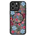 Coque iPhone 15 Pro magnétique protectrice - Fleurs colorées