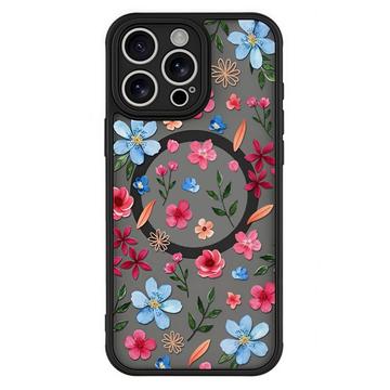 Coque iPhone 15 Pro magnétique protectrice - Fleurs colorées