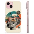 Coque iPhone 15 en TPU - Collage Abstrait