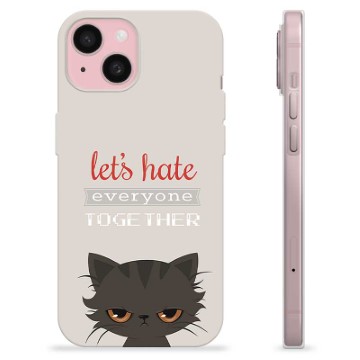 Coque iPhone 15 en TPU - Chat en Colère