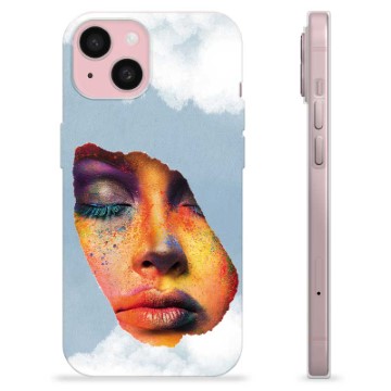 Coque iPhone 15 en TPU - Peinture de Visage