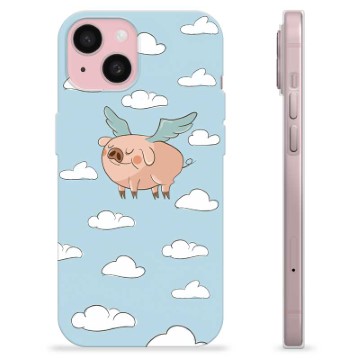 Coque iPhone 15 en TPU - Cochon Volant