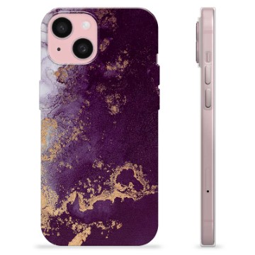 Coque iPhone 15 en TPU - Prune Dorée