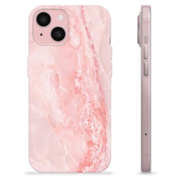 Coque iPhone 15 en TPU - Marbre Rose