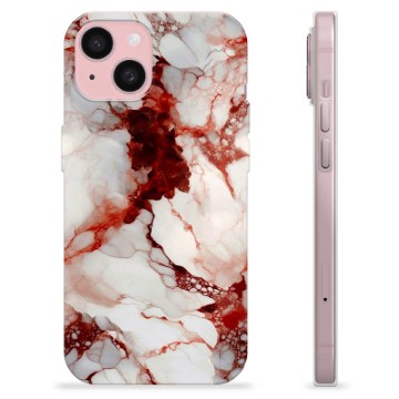 Coque iPhone 15 en TPU - Marbre Rubis