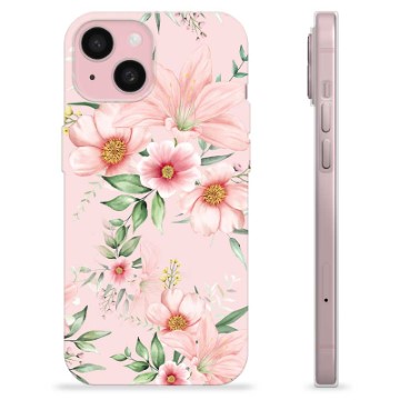 Coque iPhone 15 en TPU - Fleurs à L\'aquarelle