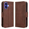 Étui portefeuille iPhone 16 Porte-Cartes - Marron