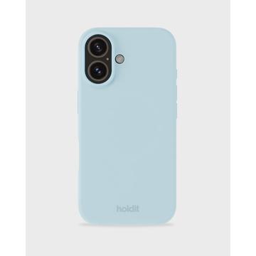 Coque iPhone 16 en Silicone Holdit - Bleu minéral