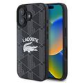 Coque iPhone 16 Lacoste Blend Monogram - Compatible MagSafe - Noire