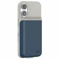 Coque Batterie iPhone 16 Plus - 7000mAh - Bleu Foncé / Grise