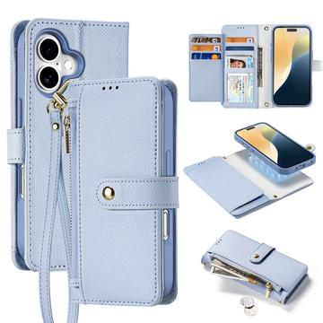 Étui portefeuille en cuir iPhone 16 Plus avec couverture magnétique Dux Ducis Lawa