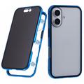 Coque Magnétique iPhone 16 Plus avec Verre Trempé - Confidentialité - Bleu Foncé