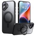 Coque hybride iPhone 16 Plus à béquille magnétique - Noire